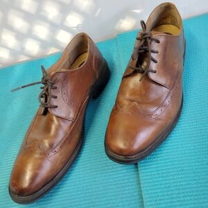 Nunn Bush Men's Comfort Gel Brown Leather Oxfords Shoes  Size 10.5M